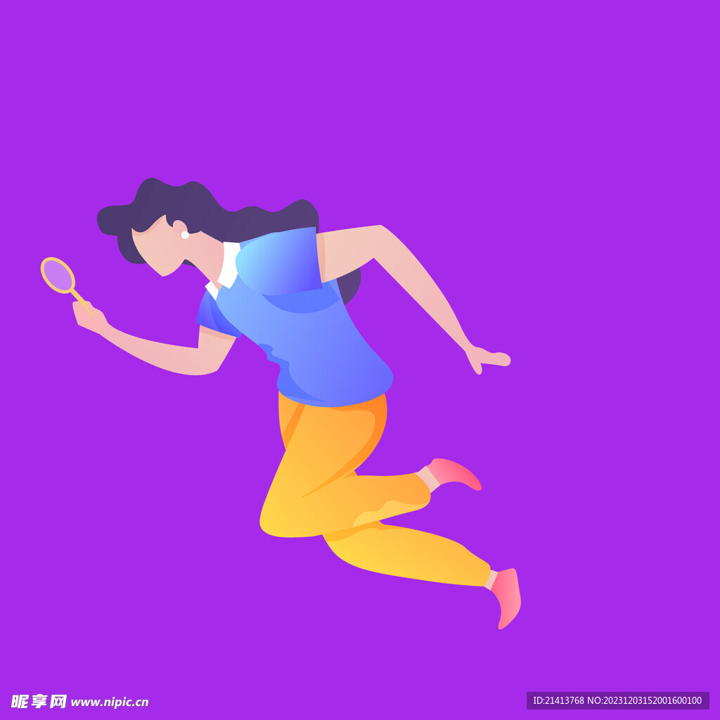 手绘女孩女人