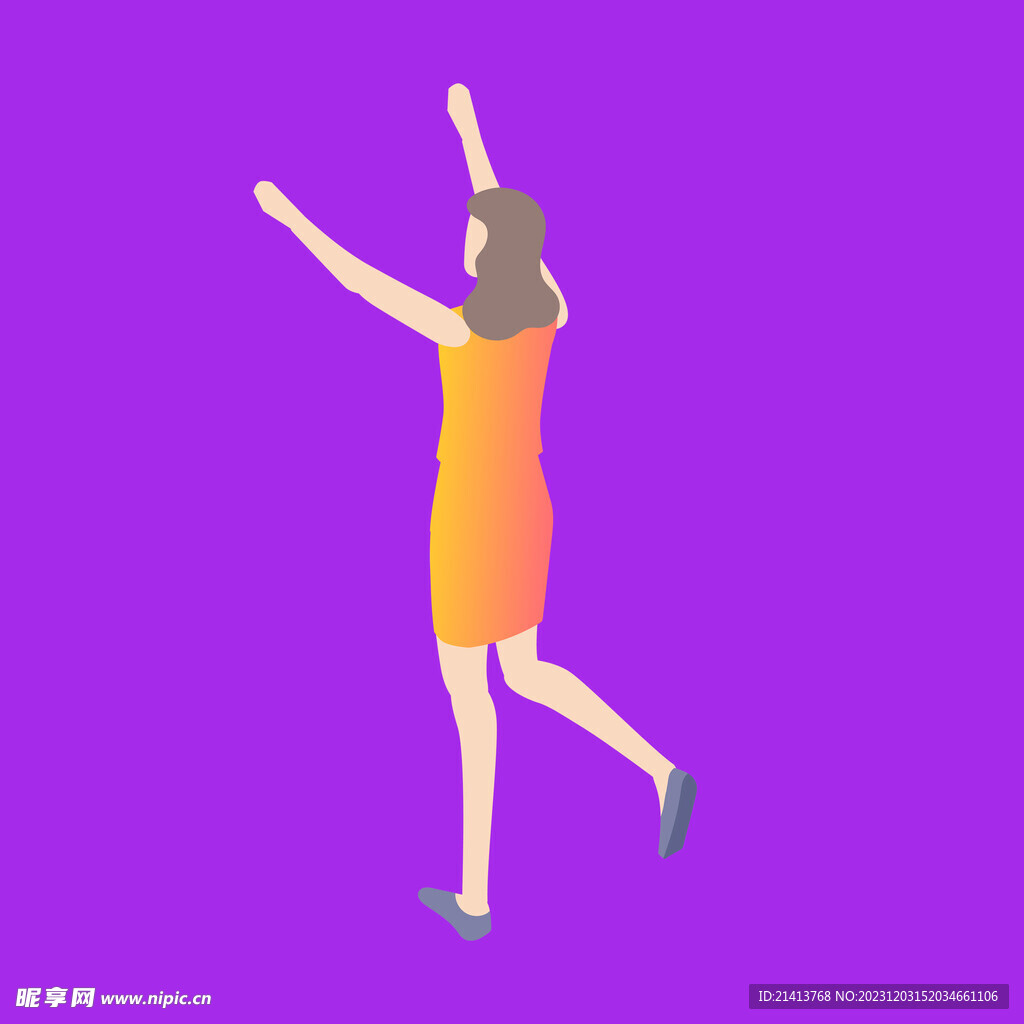 手绘女孩女人