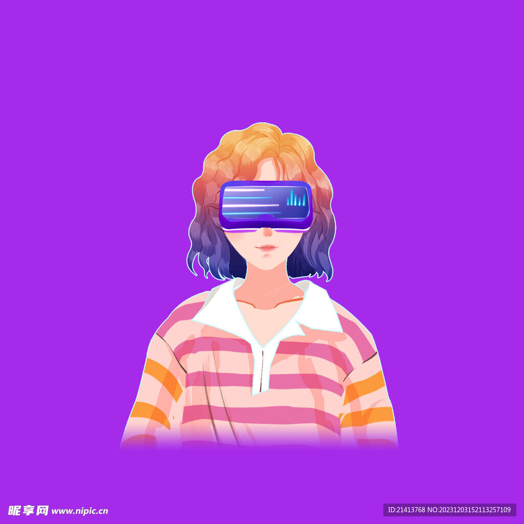 手绘女孩女人