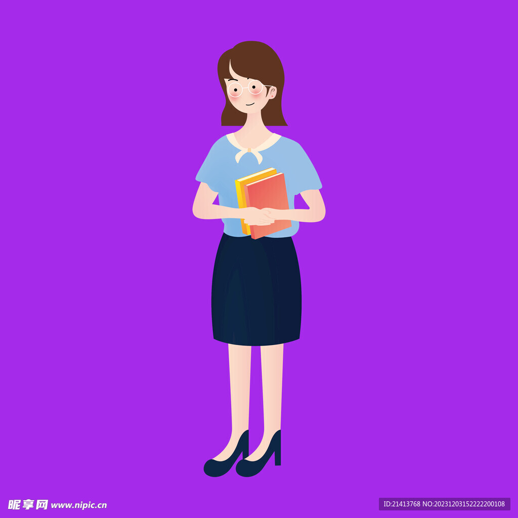 手绘女孩女人