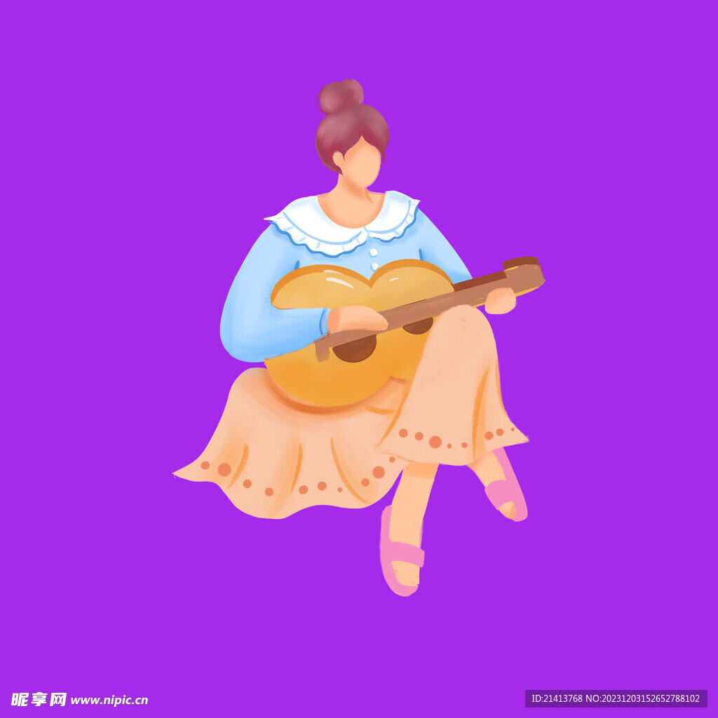 手绘女孩女人