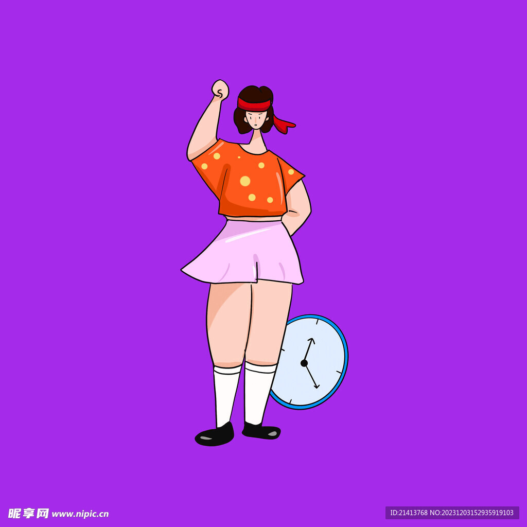 手绘女孩女人
