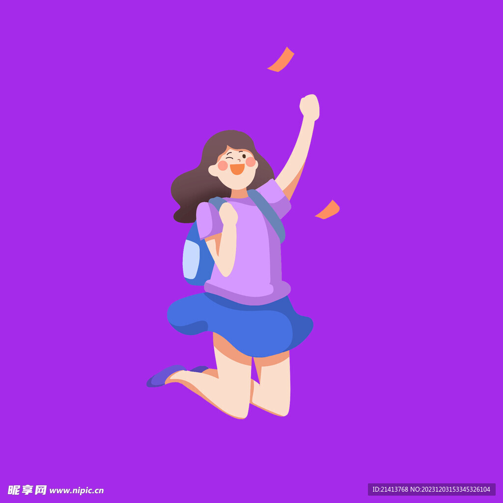 手绘女孩女人