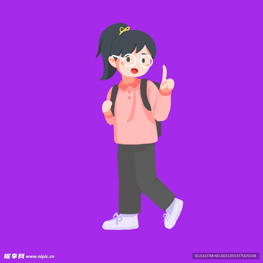 手绘女孩女人