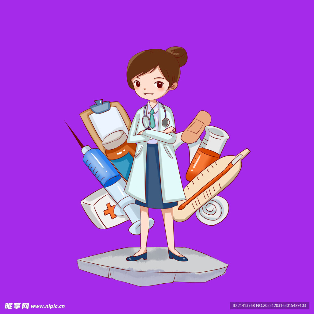 手绘医疗人物