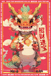 卡通龙地垫图案