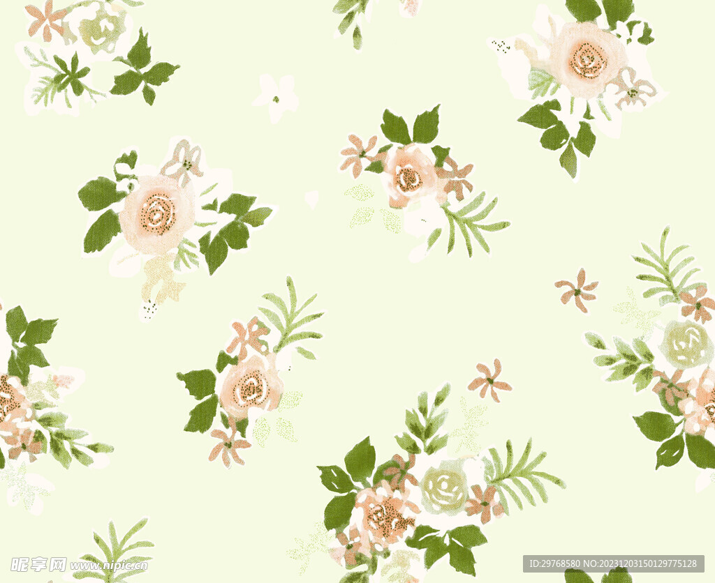 数码印花 小花