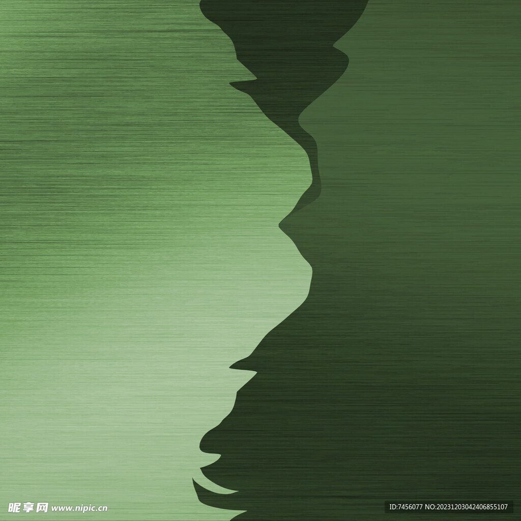 墨绿色水彩挂画装饰画