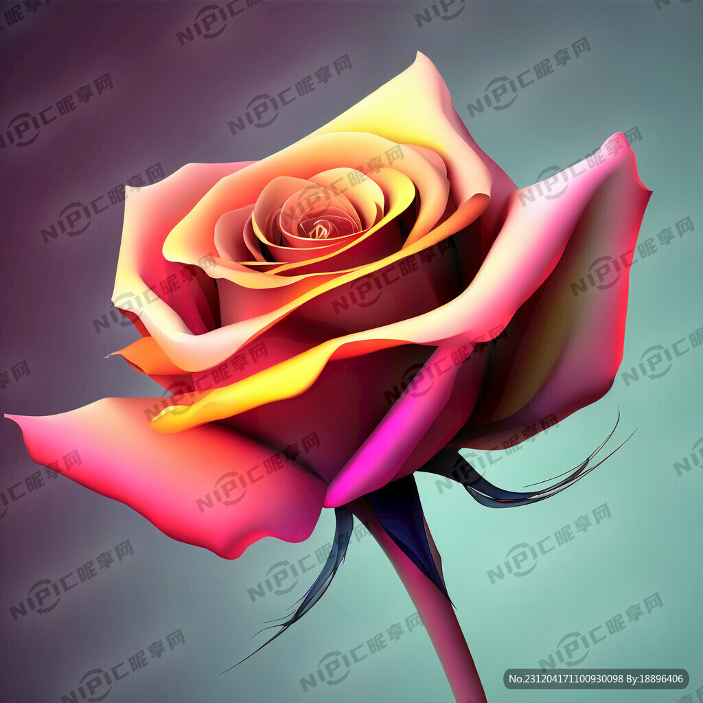 抽象玫瑰花