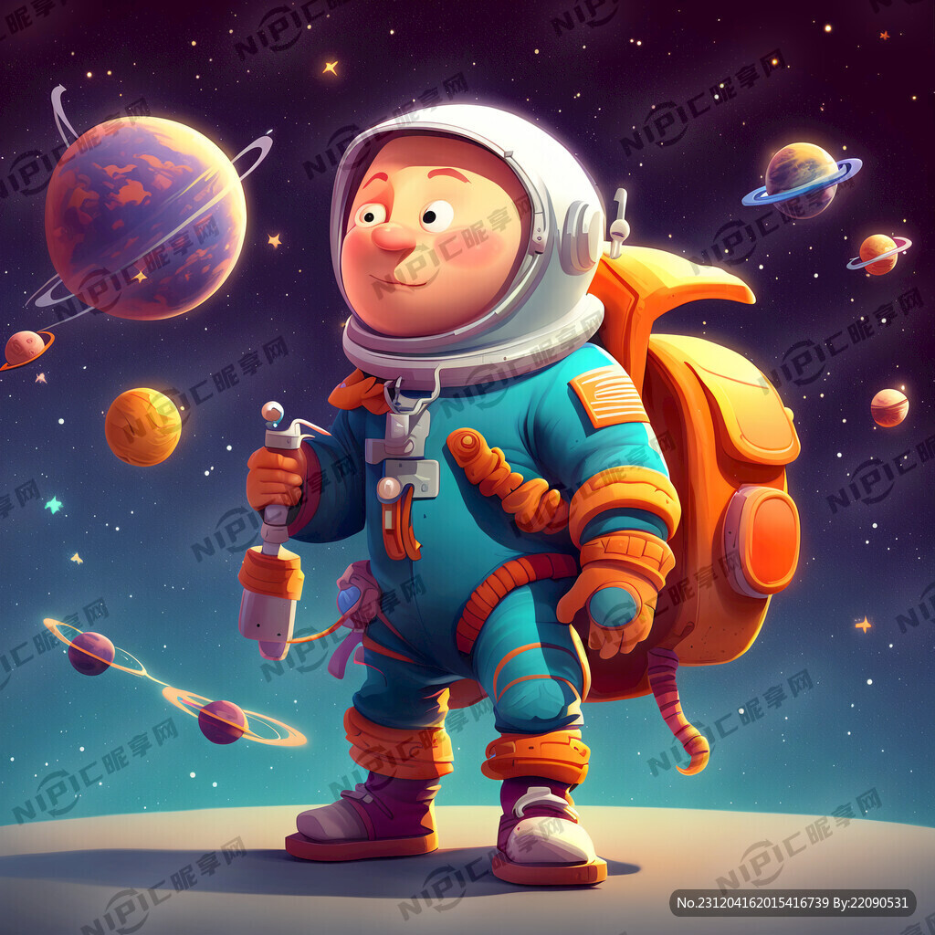 卡通人物 探索宇宙