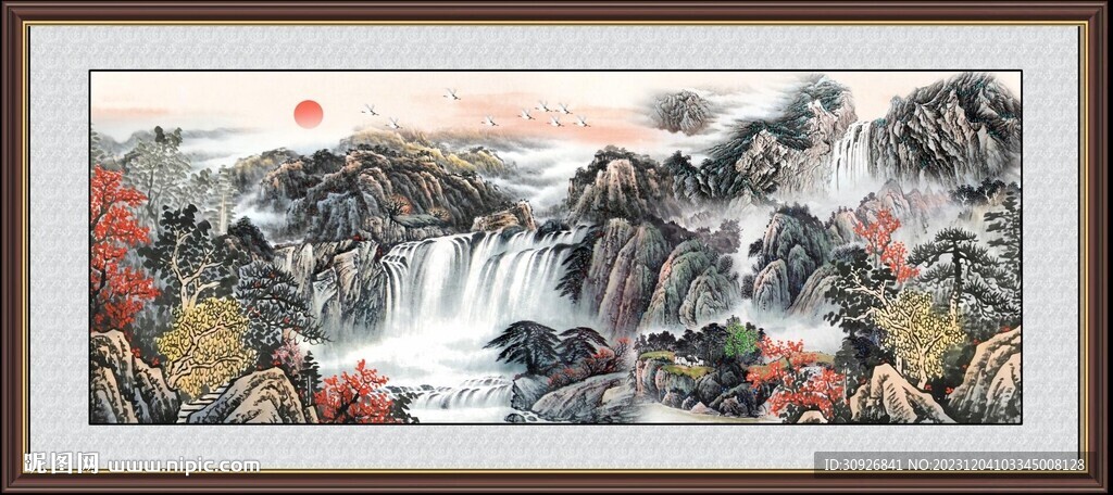 山水瀑布 