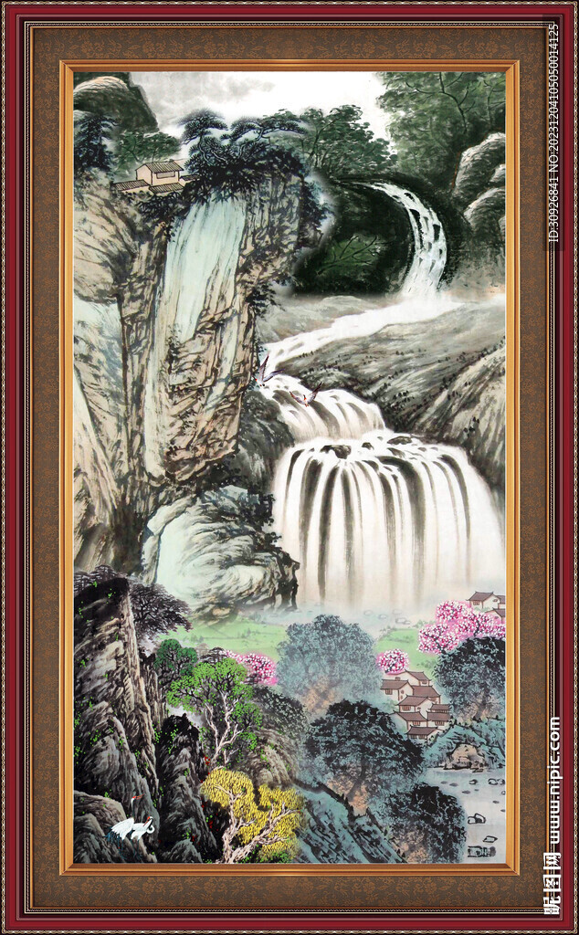 山水瀑布 