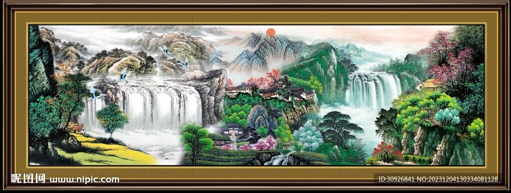 山水国画 