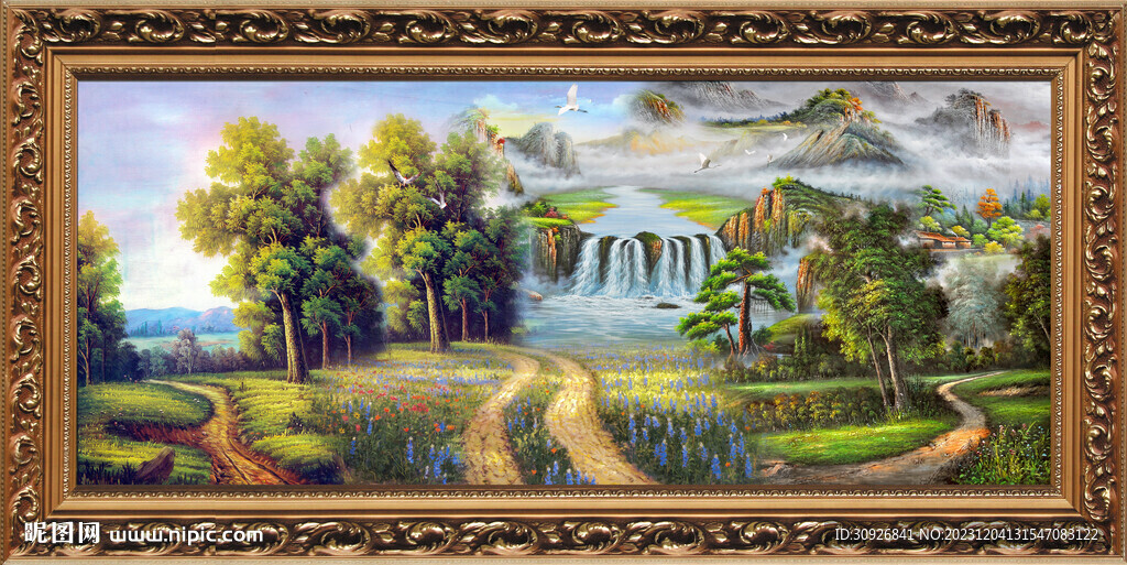  风景油画 