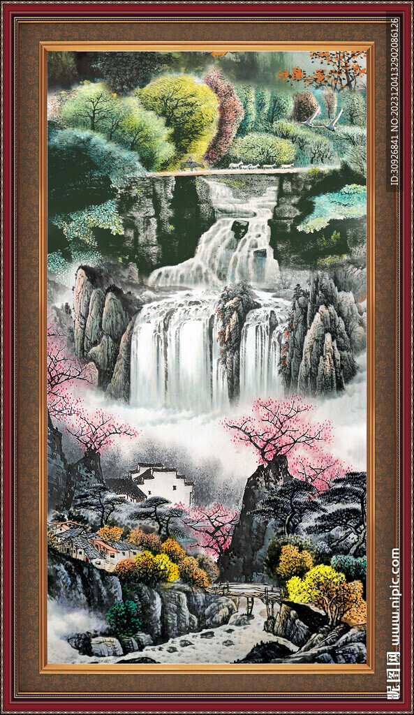 聚宝盆风水画