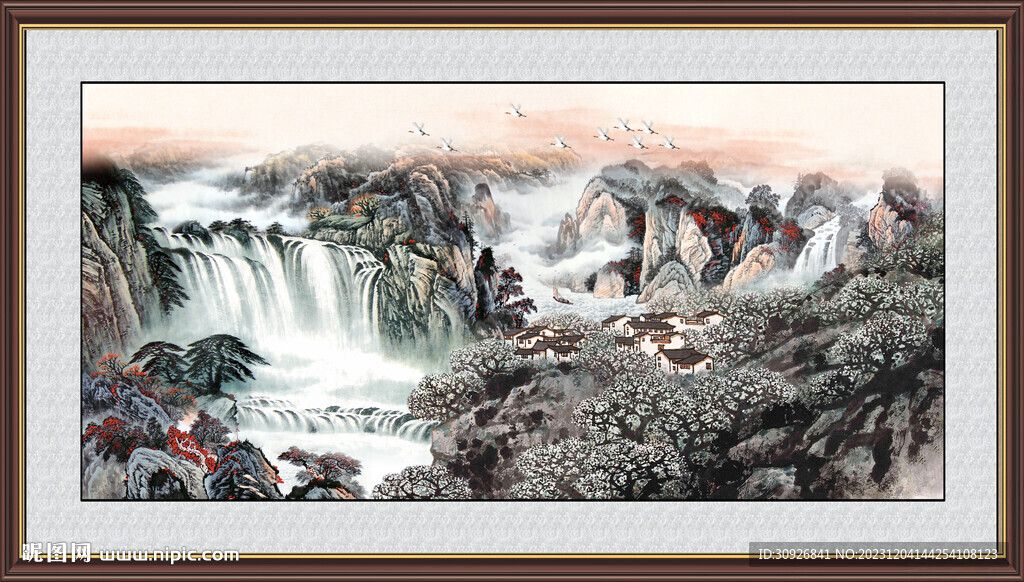 聚宝盆风水画 