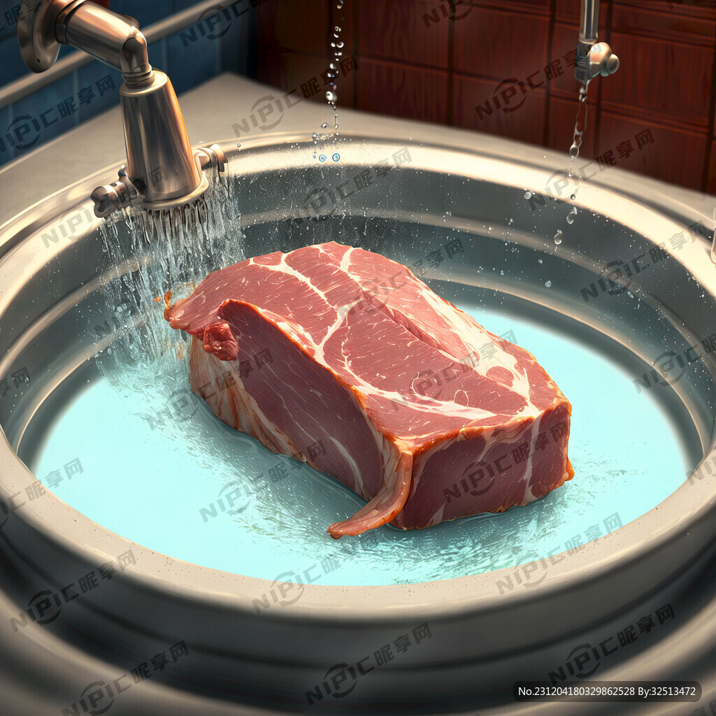 水冲洗腊肉
