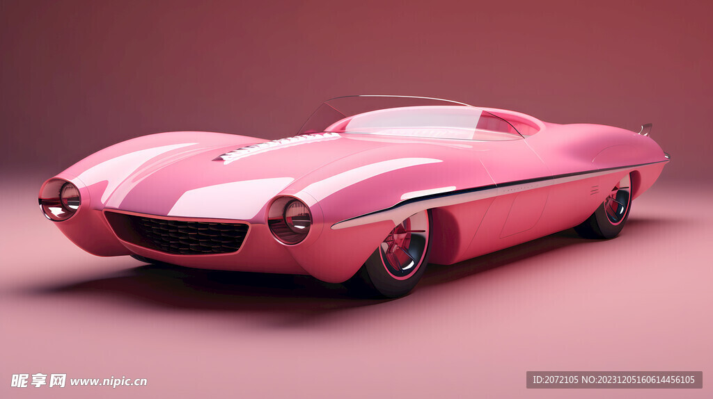 粉色的汽车