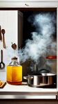 厨房重油污清洁画面 图片中展示厨具油烟机排烟扇重油污画面
