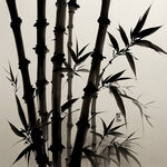 中国风 水墨 竹子