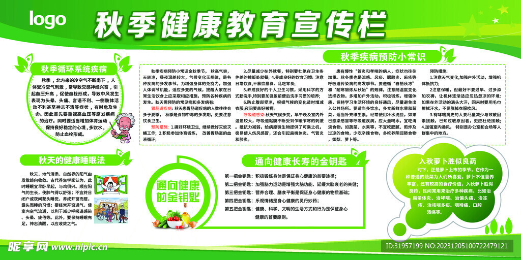 秋季健康教育宣传栏