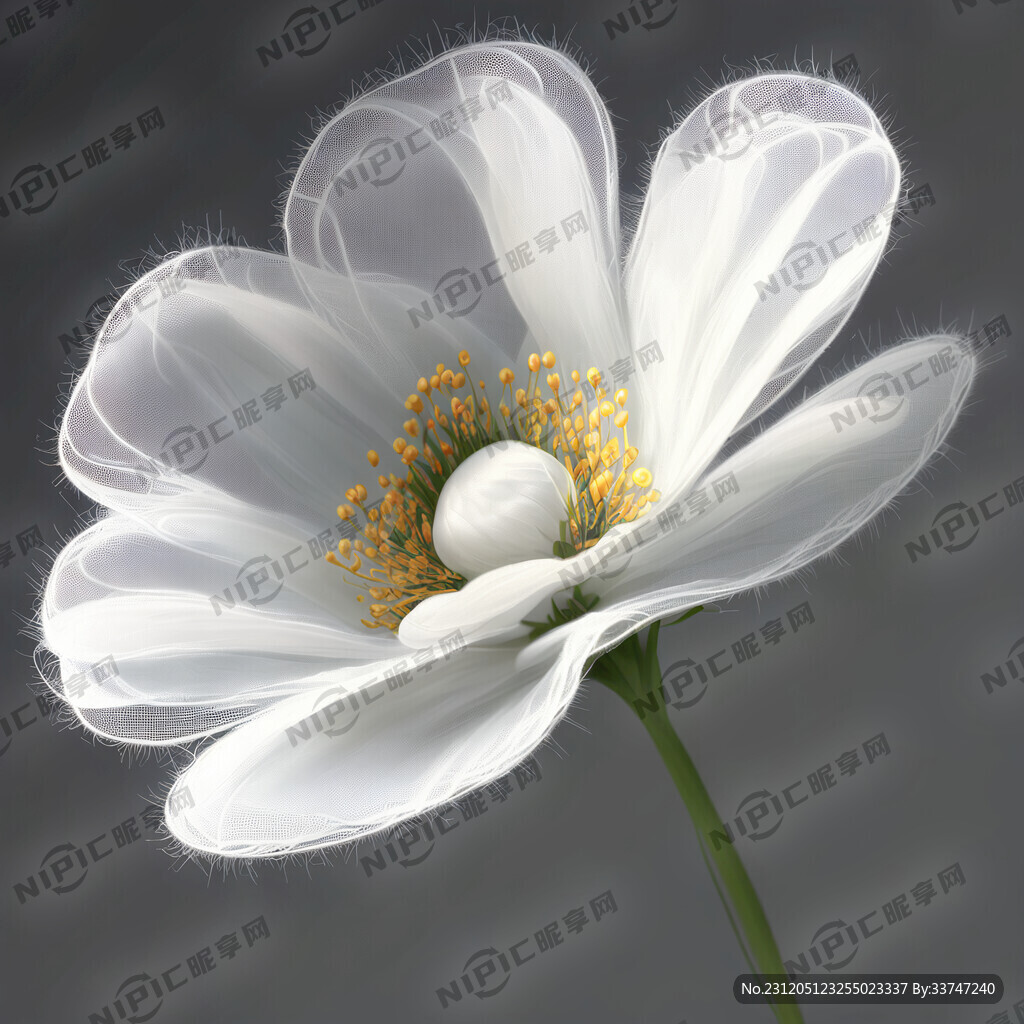 白色纱花