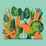 蔬菜扁平图标设计