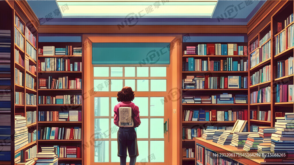 80年代的场景 书店