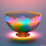 琉璃糖果碗  晶莹剔透 全息色 艺术创想 透明感
