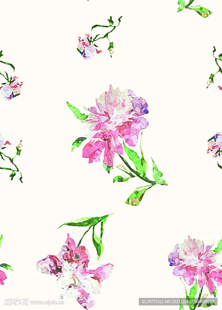 水彩花
