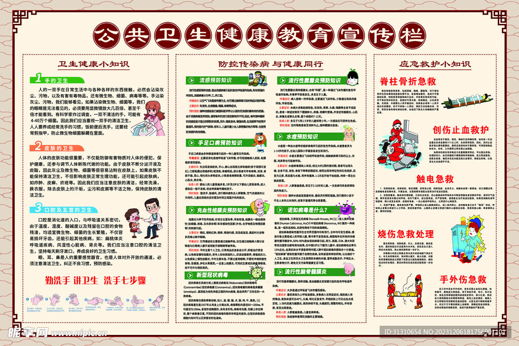 公共卫生健康宣传栏