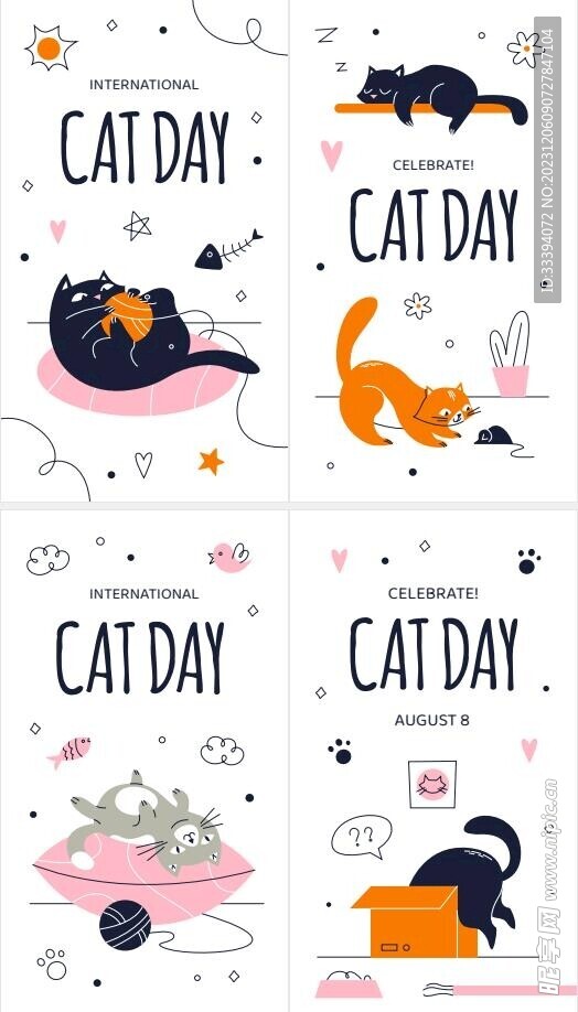 猫插画海报