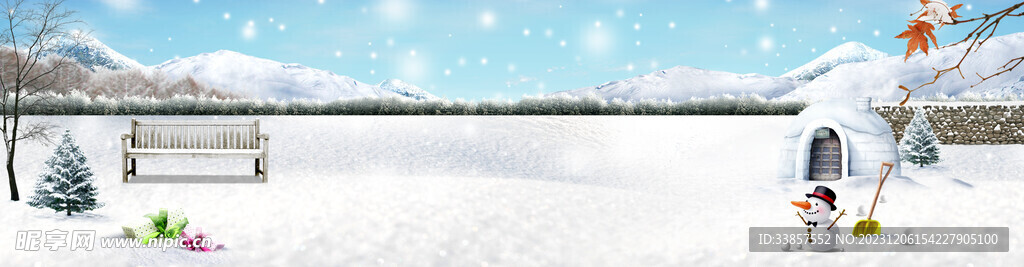 冬季下雪场景         