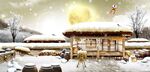 冬季下雪场景         