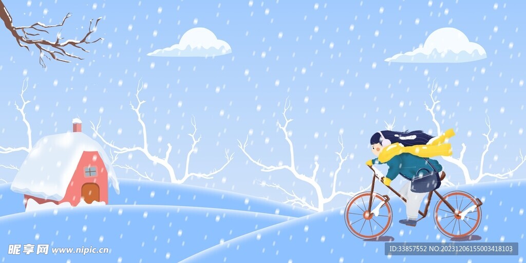 冬季下雪场景         