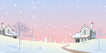 冬季下雪场景         