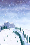 冬季下雪场景         
