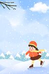 冬季下雪场景         