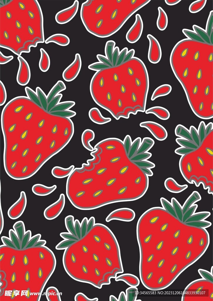 草莓背景图案
