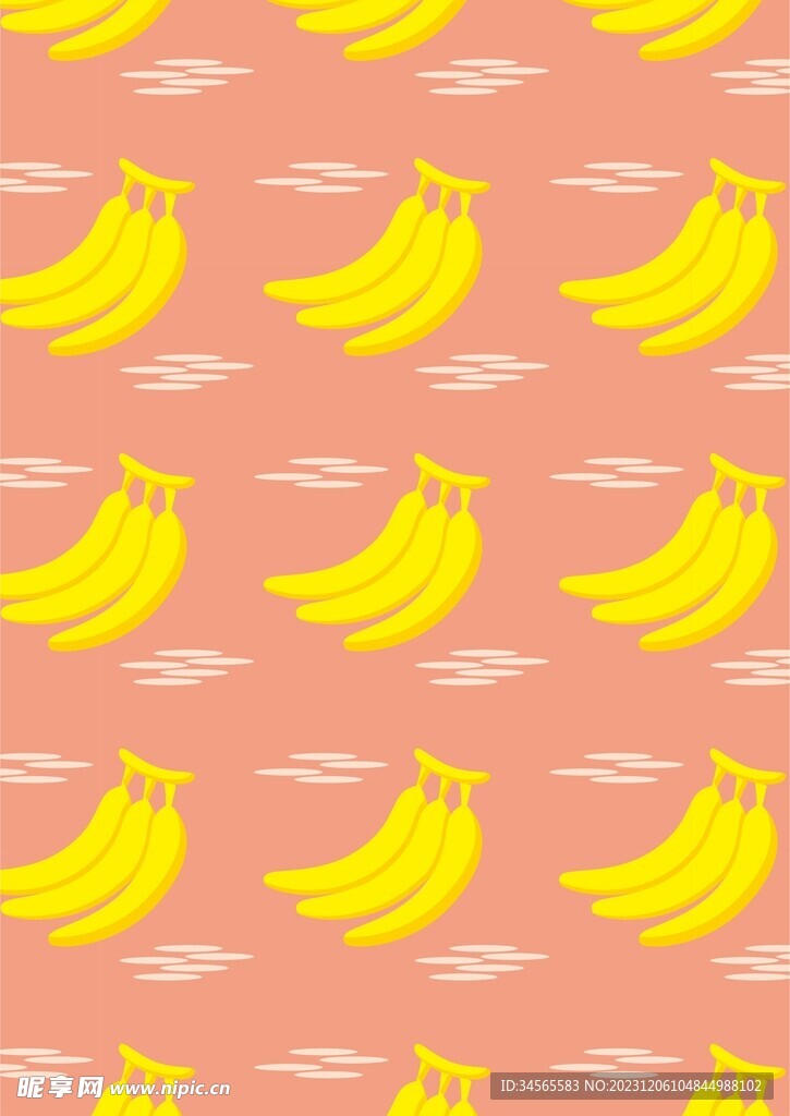 香蕉满印图案