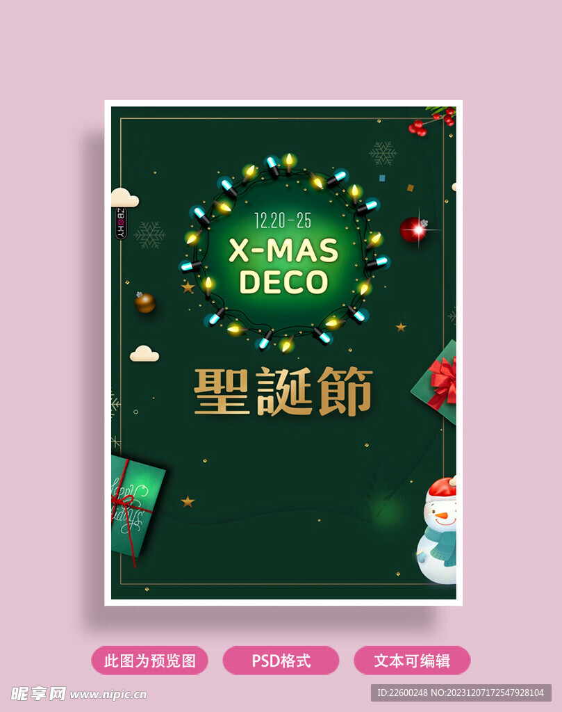 圣诞节海报