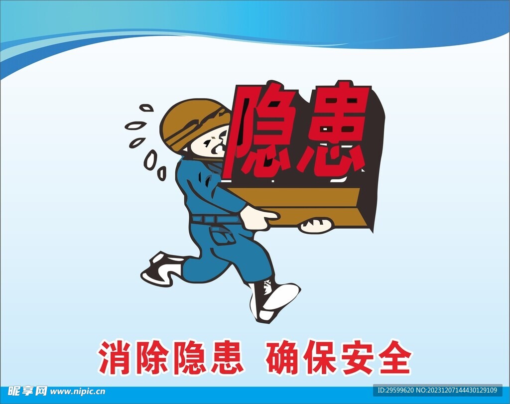 卡通警示牌  