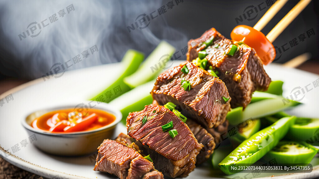 烤羊肉串摄影 很多羊肉串