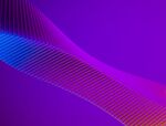 3d紫色玻璃质感抽象科技线条