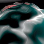 黑色半透明3d玻璃质感流体渐变