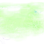 花纹抽象绿水彩挂画装饰画