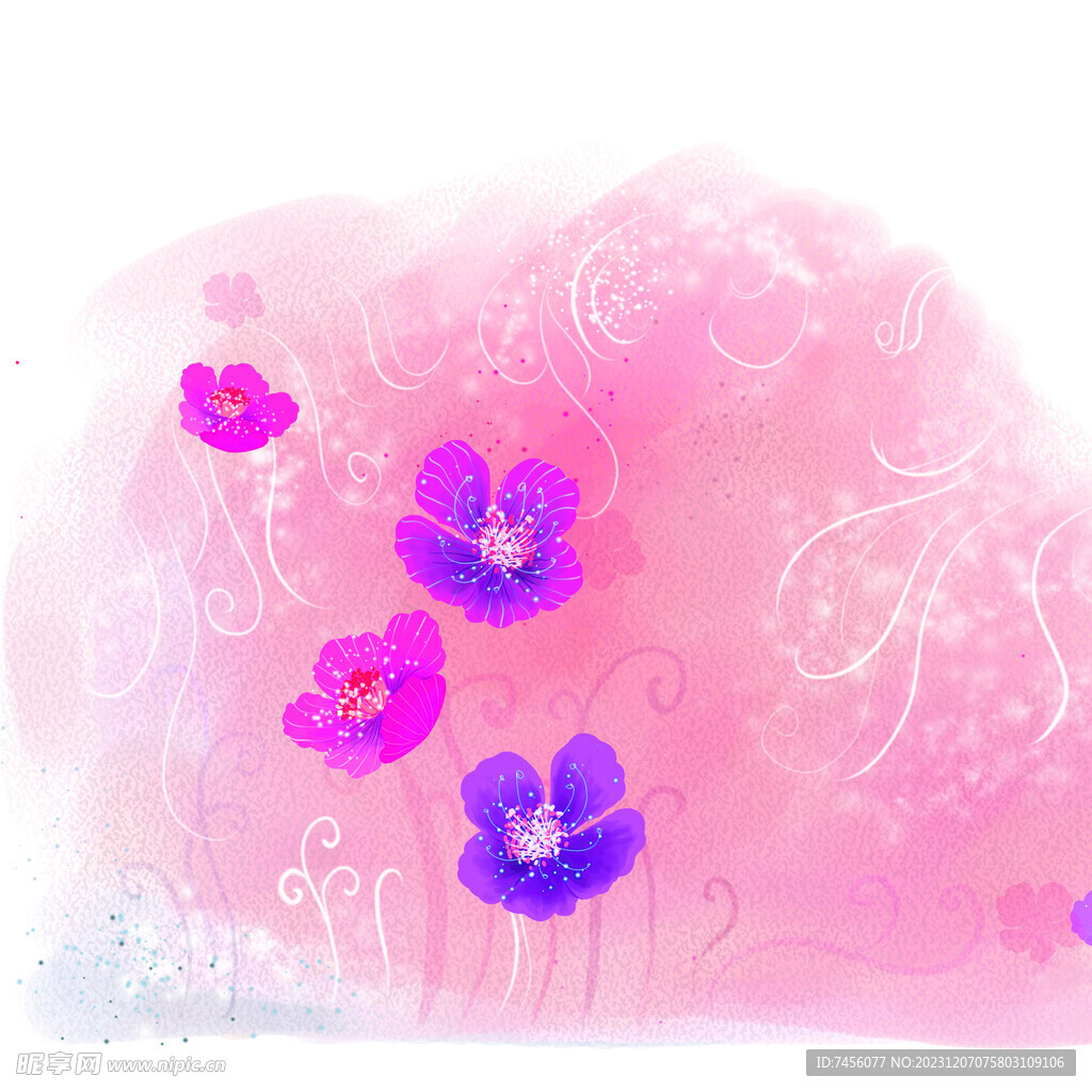 唯美花卉水彩挂画装饰画