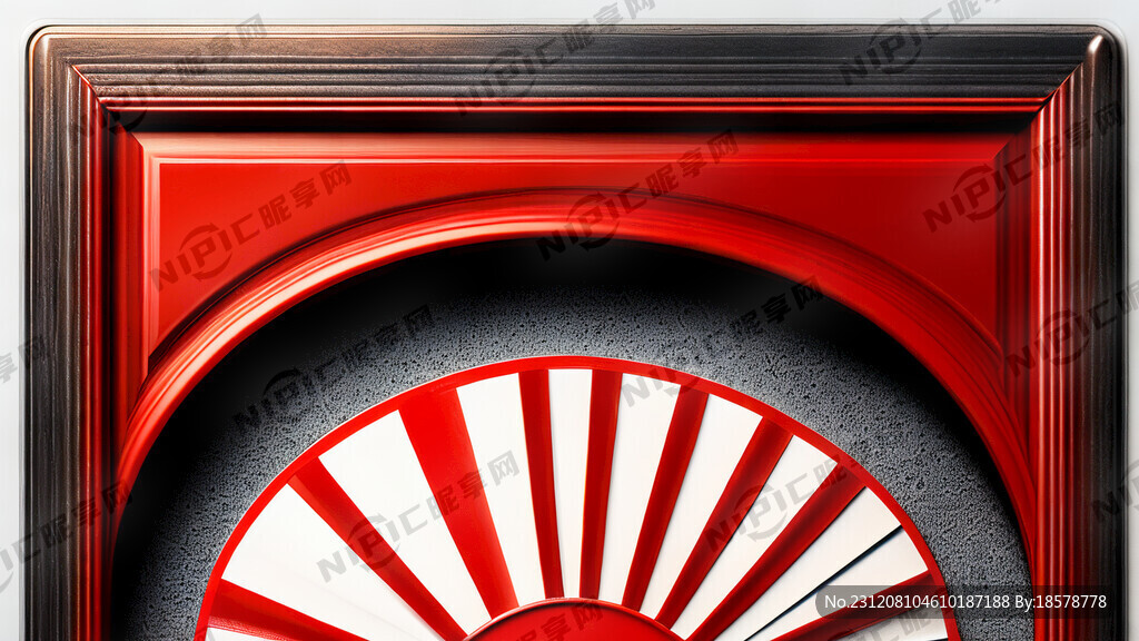 红扇形门牌