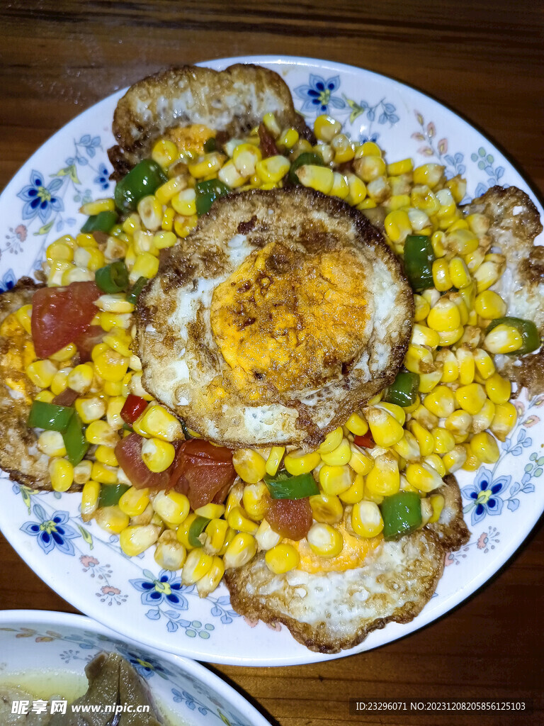 煎蛋炒玉米