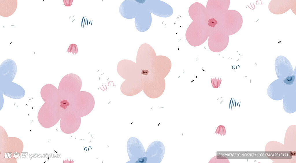 水彩花